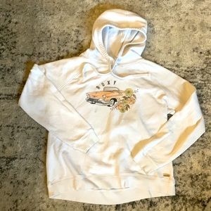 LIMITED TIME SALE - Roxy Vintage White Floral Hoodie, Large